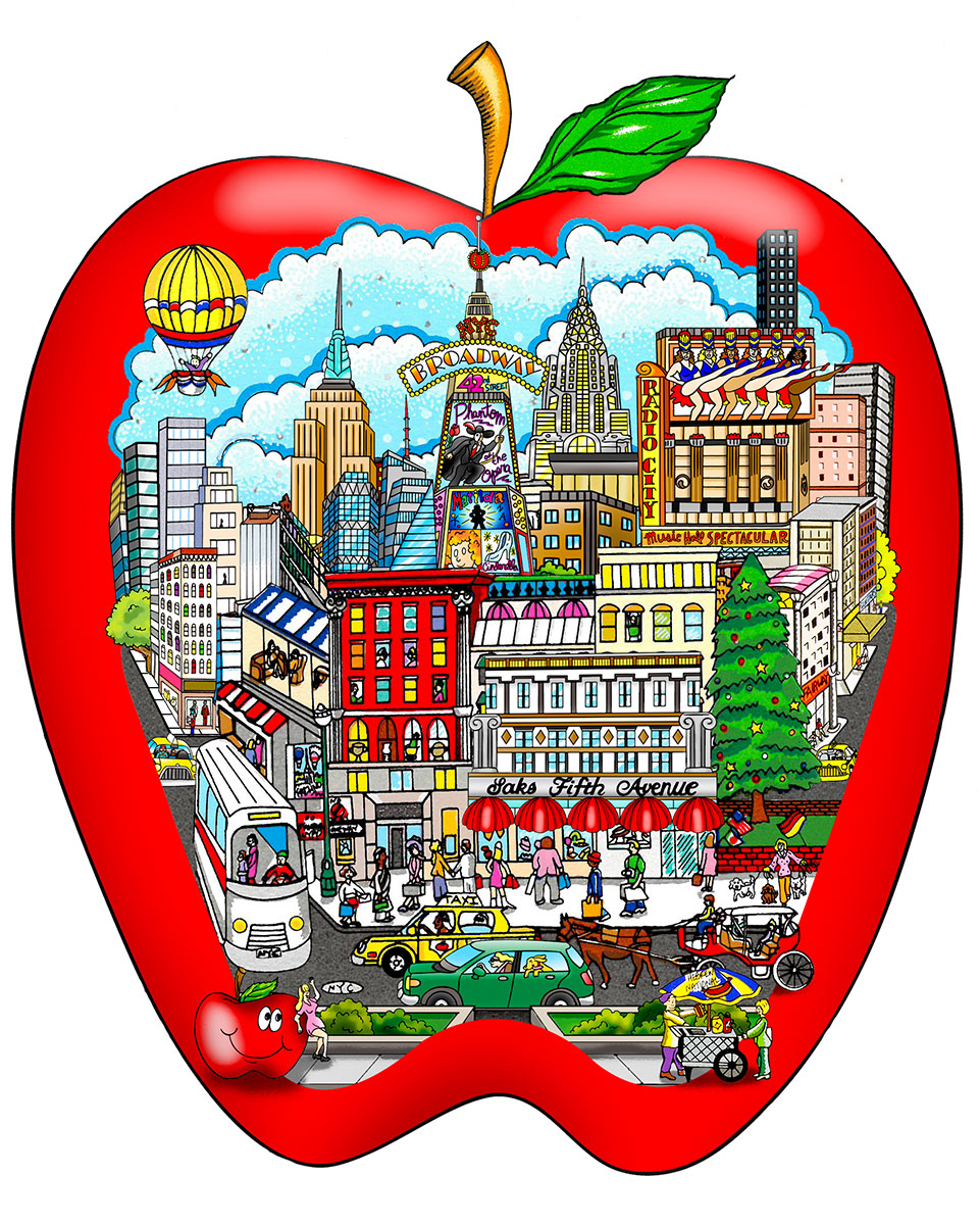 Charles Fazzino The Stimulus Apple (AP)